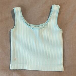 Light Aqua Athleta Girl Ribbed Tank Top L/12